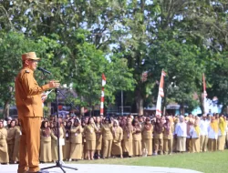 Pj. Wali Kota Kotamobagu, Dr. Drs. Hi. Asripan Nani, M.Si Memimpin Apel Kerja Bersama Aparatur Pemerintah Kota Kotamobagu