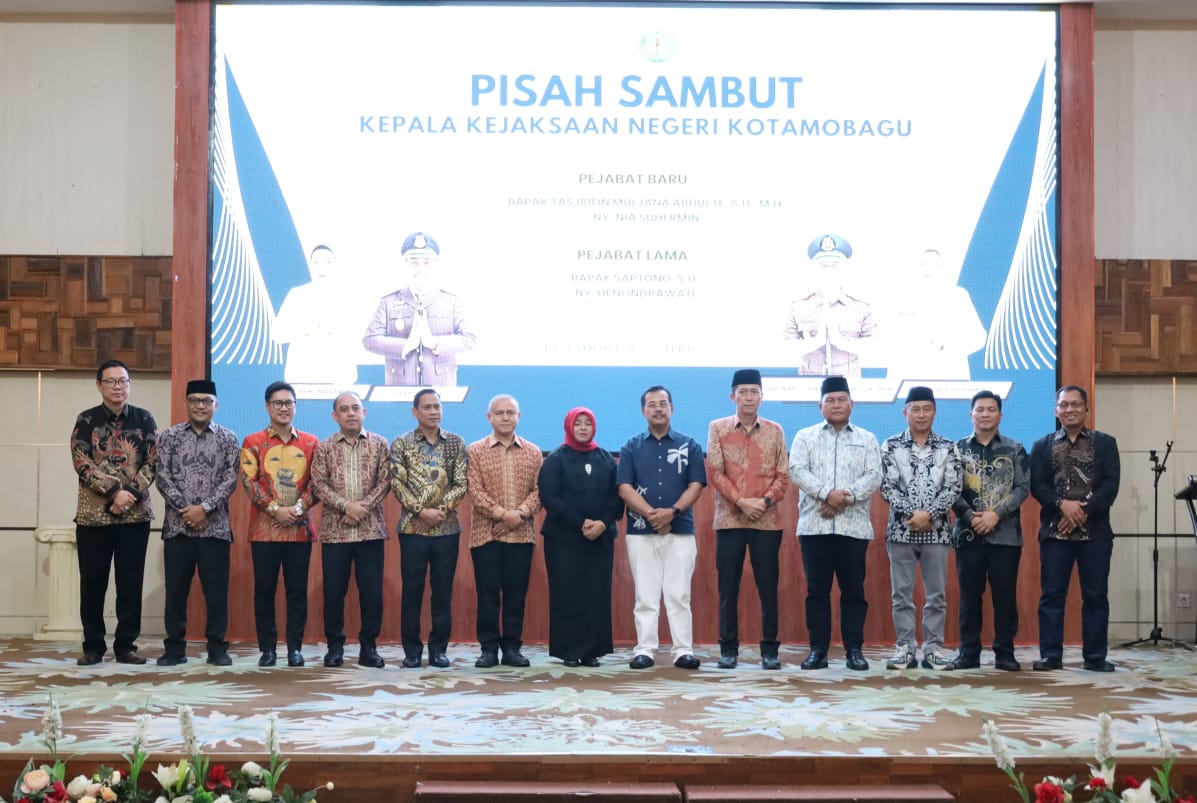 Bupati Bolmong hadiri pisah sambut Kajari Kotamobagu guna memperkuat sinergi hukum, pemerintahan, dan pembangunan wilayah Bolaang Mongondow Raya.