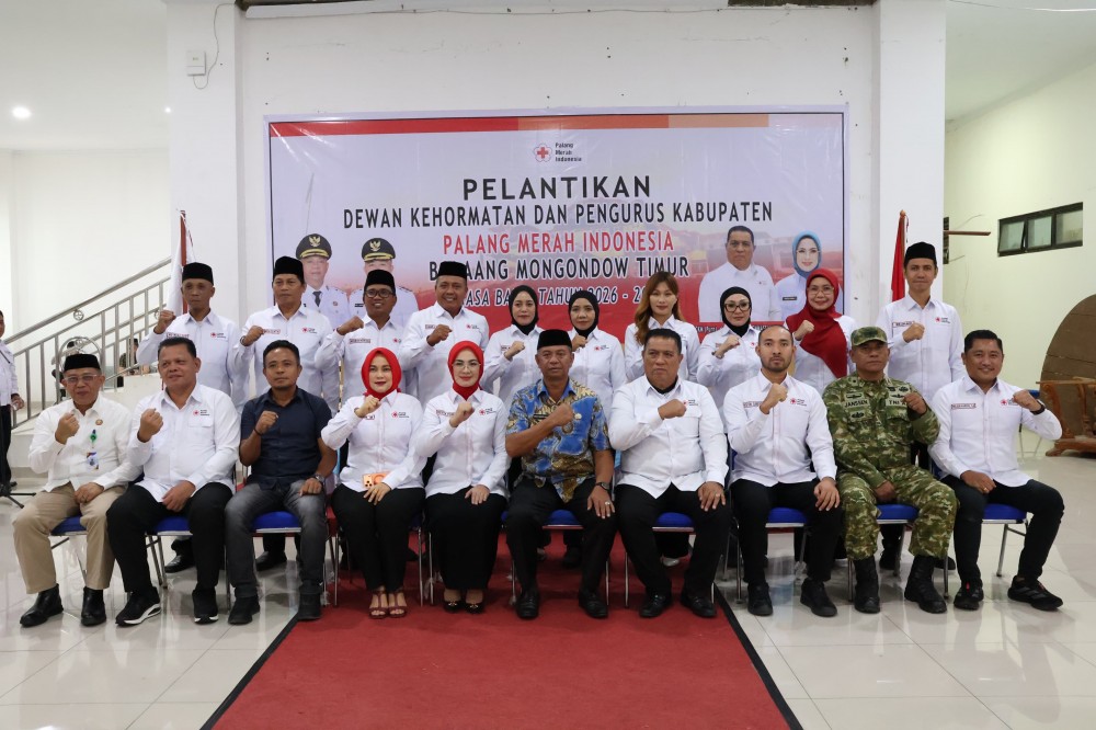 Pengurus PMI Boltim dilantik untuk masa bhakti 2026–2031 oleh Ketua PMI Sulut. Bupati Oskar Manoppo dorong penguatan sinergi layanan kemanusiaan.