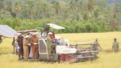 Ketahanan Pangan Bolmong TNI: Sinergi Panen Raya Dumoga 13 Pangdam XIII/Merdeka dan Pemkab Bolmong menggelar panen raya di Dumoga Tenggara untuk perkuat ketahanan pangan nasional. # Ketahanan Pangan Bolmong TNI